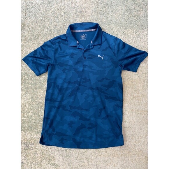 Lot of 3 Golf Polos Size Small PUMA Camo Blue Nike LIVESTRONG Under Armour - Picture 10 of 12